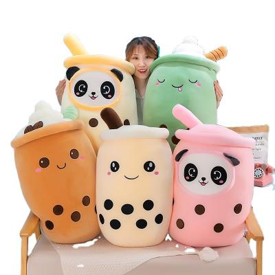 China Lovely Home Decoration AIFEI TOY Custom Logo 24cm 35cm 50cm 70cm Fat Milk Tea Cup Boba Bubble Tea Fruit Drink Stuffed Milk Tea Plush Soft Toy for sale