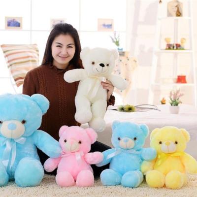 China AIFEI TOY Creative Luminous LED Teddy Bear Plush Toys For Children Girl Kids Home Valentine Birthday Christmas Gifts Hugging Sleeping Pillow for sale