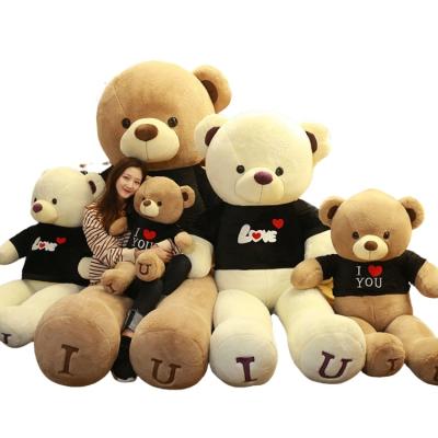 China Home Decoration AIFEI TOY With Different Colors Gifts Have I Love You Dressed T-shirt Large Plush Teddy Bear Toy Soft Toys For Children Gift Valentine's Day for sale