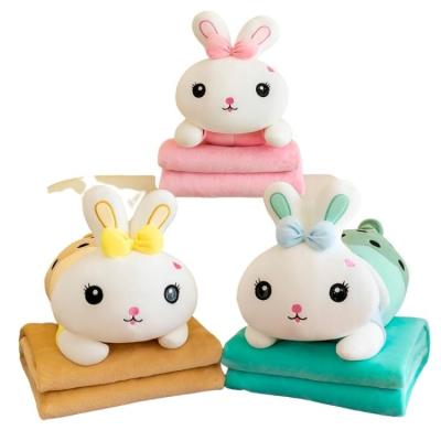 China AIFEI TOY Cute Summer Car Office Lunch Break Rabbit Pillow Air Conditioning Multi-Function Dual-Use Blanket for Office Lunch Break Nap Plush Toys Doll for sale