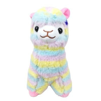 China Home Decoration Gifts AIFEI TOY Hot Sale Rainbow Soft Cute Llama Plush Toy 25cm Plush Alpaca Toy Doll For Children's Gifts for sale