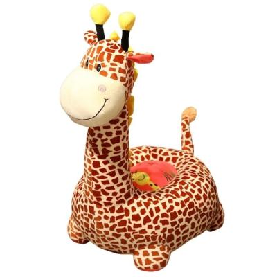 China Soft Massage AIFEI TOY Cute Kids Learning To Rest Chair Cushion Stuffed Animals Giraffe Furniture Lazy Baby Resting Sofa Plush Toy for sale