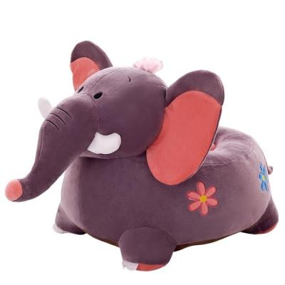 China Soft Massage AIFEI TOY Cute Kids Learning To Rest Chair Cushion Stuffed Animals Elephant Furniture Lazy Baby Resting Sofa Plush Toy for sale