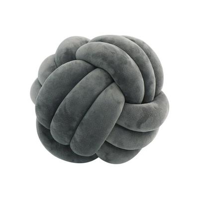 China Northern Europe AIFEI TOY Hot Selling High Quality Household Handmade Plush Knot Ball Pillow Around Soft Home Decoration Cushion Throw Plush Pillow for sale