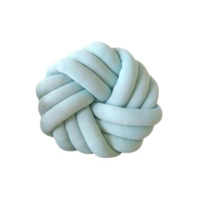 China Northern Europe AIFEI TOY Hot Sale Three Round 3D Pillow Plush Cushion INS Braided Knot Cushion For Home Decoration Couch for sale