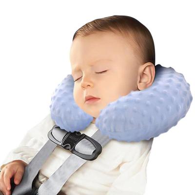 China AIFEI TOY Anti-Pull Particle Plush Foam Travel U Shaped Pillow With Protruding For Travel Neck Massage Cervical Nap for sale