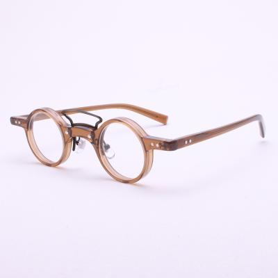 China 2022 newcomer optical and reading frame monocle high quality acetate eyeglasses round clear glass glasses eyeglasses optical eyewear for sale