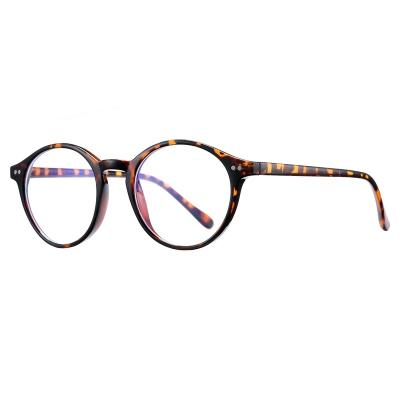 China Anti Light Blue Light Glasses For Women Men Vintage TR90 Thick Round Eyeglasses Computer Glasses for sale