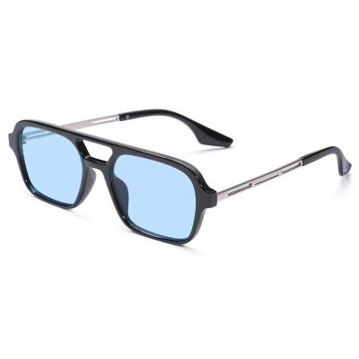 China Pilot Rectangle Sunglasses For Women Retro Motor Glasses Shape UV400 Eye Protection Pilot Narrow Square Eyewear for sale