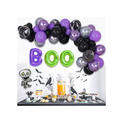 China Hot Sale Promotion Terror Halloween Balloon Arch Garland Kit Confetti Balloon for Party Decorations for sale