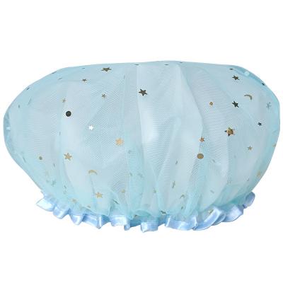 China Viable Custom Waterproof Reusable Shower Cap Long Shower Cap for sale