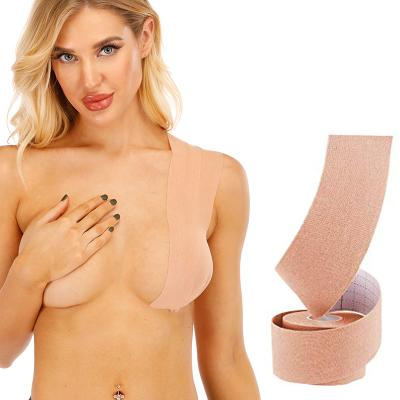 China Dropshipping Female Nipple Pasties Elastic Breathable silicone pull up 5cm boob band and nipple cover for sale