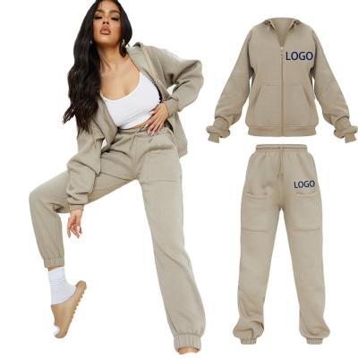 China Designer Brands Cotton Jogger Famous Hoodie Sweatsuit High Quality Breathable Customized Unisex Women Sets for sale