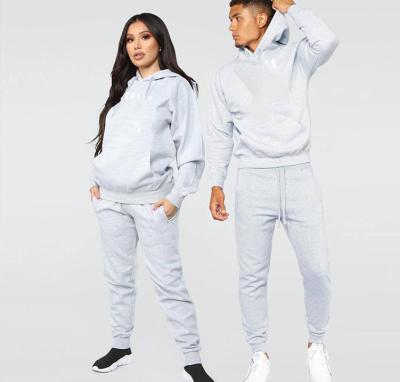 China Wholesale Breathable Two Piece Set Tracksuit Streetwear Joggers Unisex Hoodie Set Sweat Suits for sale