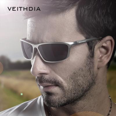 China Sunglass Brand Designer Aluminum Men Sunglasses VEITHDIA Sports Sunglasses Polarized Blue Mirror Sun Lenses Men Eyewear Accessories Sport 6520 for sale