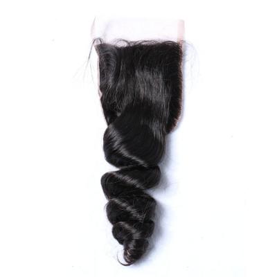 China Loose Wave Virgin Cuticle Aligned Indian Human Hair Lace Closure 4x4 5x5 Lace Closure Raw Virgin Hair HD Vendors for sale