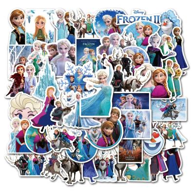 China Waterproof+Eco-friendly 50Pcs Cartoon Frozen Sticker For Girls Cars Skateboard Laptop Elsa Luggage Waterproof Decals for sale