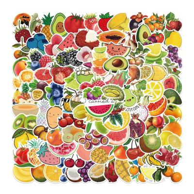 China Waterproof+Eco-friendly 100Pcs Cute Funny Fruit Cartoon Label Sticker For Kids Girl Cool Fridge Notebook Album Luggage Laptop Stickers for sale