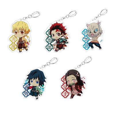 China Wholesale Eco-friendly Acrylic Demon Killer Anime Board Key Chain Double Sided Acrylic Custom Key Chains Charms Promotional Gifts for sale