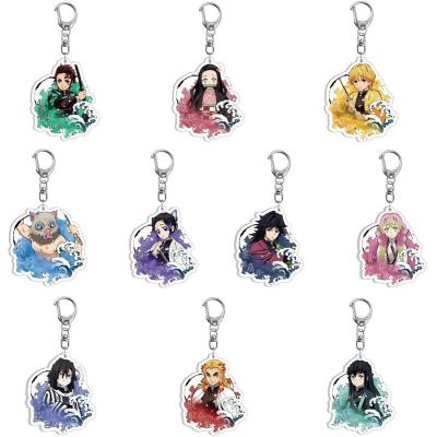 China Fashion Charm Key Chain Anime Wholesale Acrylic Key Chain Demon Master Slayer for sale