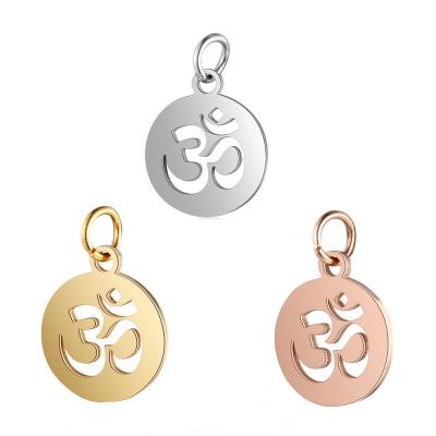 China Wholesale NO OM yoga charm stainless steel dangle pendants for jewelry necklace bracelet for sale