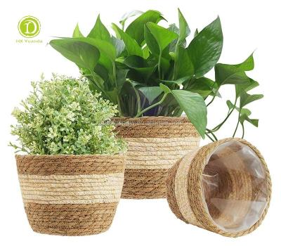 China Customized Customized High Quality Durable Handmade Size Wall Color Flower Rope Storage Planter Hanging Basket for sale