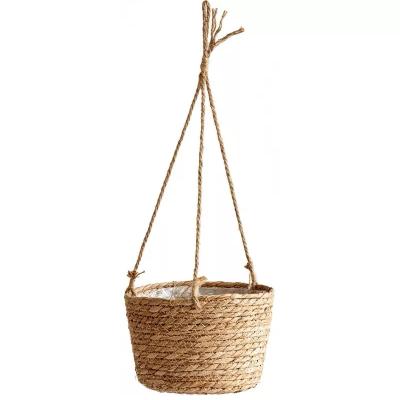 China Hot Selling Durable Indoor Outdoor Handmade Round Plant Potted Plant Storage Vegetable Plankton Hanging Baskets for sale