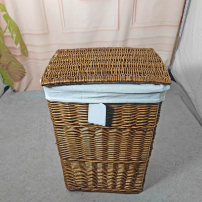 China 2023 Real Viable Set 3 Storage Baskets Natural Rattan-woven Bamboo Basket Desktop Storage Box Real Viable for sale