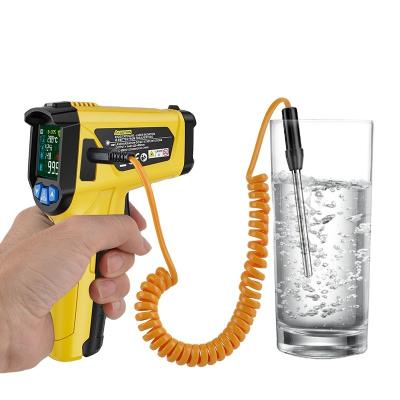 Cina New Products LCD Display Handheld Thermometer -50~800 with Humidity and Dew Point IRT K type probe Thermometer Gun in vendita