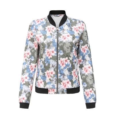 China QUICK DRY all over print ladies jacket stand collar top for sale