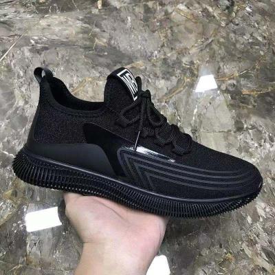 China YATAI New Autumn Shoes Black Anti-Slippery Shoes For Men's Casual Comfortable Breathable Fly Knit Sneakers For Men Discount Shoes for sale