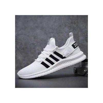 China Fashion Trend Sneaker Manufacturer Latest Sport Breathable White Flat Sneakers Black Sports Shoes for sale