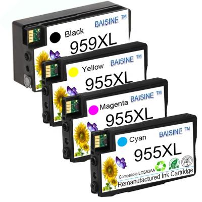 China NEW COMPATIBLE Non-Original 955XL Inkjet Cartridge 959XL Ink Cartridge Baisine 959 XL Reman Goods 955XL 959 Ink Cartridge for sale