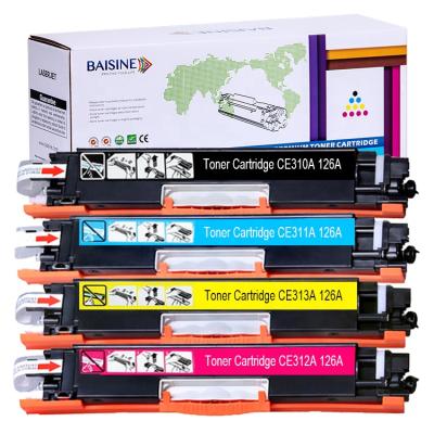 China COMPATIBLE New Goods Color Printer Cartridge CE310A CE311A CE312A CE313A Toner Cartridge Vivid 126A Compatible Toner for sale