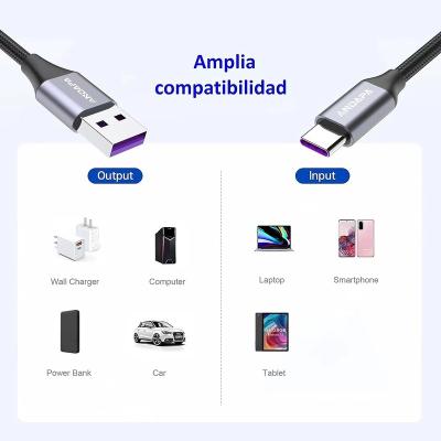 China Original Real Car Braid 3a Nylon Aluminum Alloy Usb To Type C Fast Charging Data Cables for sale