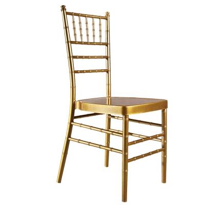 China Hotel Chair China Hotel Wedding Stackable Furniture Gold Aluminum Chiavari Chair for sale