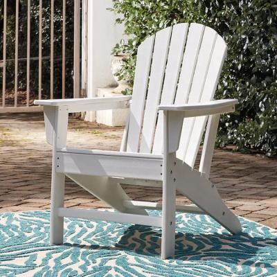 China Durability - heavy duty resin construction. Outdoor Furniture Garden Sun Lounge White Silla Plastic Adirondack Chair Classic White for sale