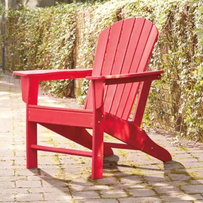 China Durability - heavy duty resin construction. Plastic Faux Wood Furniture Poly All Weather Adirondack Chair On Deck Outdoor Patio Garden Poolside Beach, Red for sale