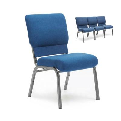 China American Commercial Furniture Stackable Padded Locking Back Pocket Used Metal Church Chairs for sale