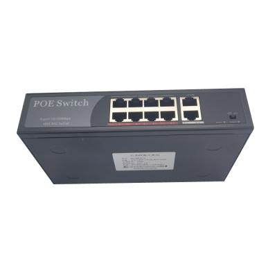 Китай Stable Metal Case 10 Port Poe Switch 8 PoE 100Mbit Support Broadcast Storm Control продается