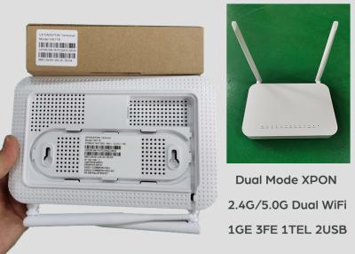 中国 OEMの二重頻度2.4g 5.0g FTTO WiFi XPON ONT MT7592N 2.4GHz MT7612EN 5GHz 販売のため