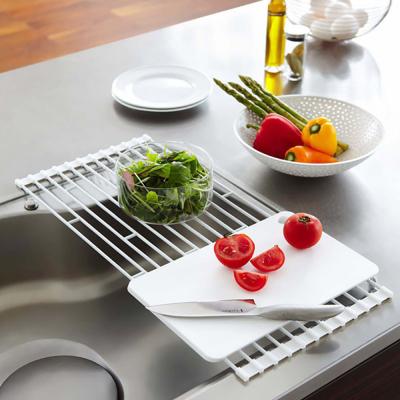 China Kitchen Rack Fruit Dish Rack High Quality Vegetable Drain Rolled Dish Drying For Kitchen for sale