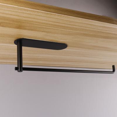 China New Arrival Easy Installation Easy Hanging Stainless Steel Seamless Adhesive Under Cabinet Paper Towel Holder for sale