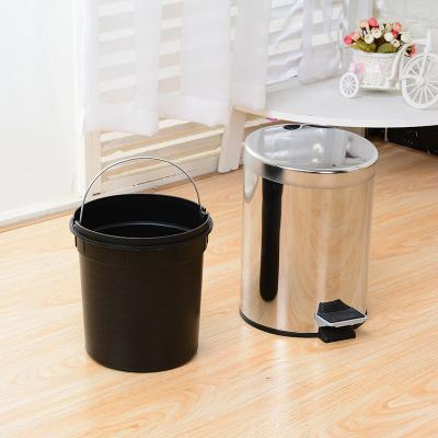 China Sustainable Hotel Stainless Steel Litter Bins With Inner Buckets For Bathroom And Kitchen Office for sale