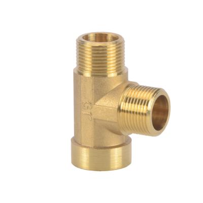 China Water Pipe Fittings Male Thread Brass Female Tee Brass Tee for sale