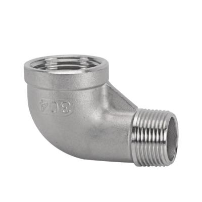 China Male Female Stainless Steel 90 Degree BSPT Water Reducing Elbow for sale