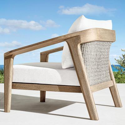 China Outdoor Furniture Modern Design Outdoor Teak Wood Patio Furniture Garden Sofas Chairs Outdoor Patio Set for sale