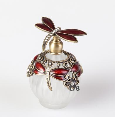 China Personal Care 30ml Empty Glass Perfume Bottle Metal Dragonfly Essential Oil Refillable Bottle #56363 for sale