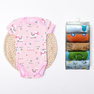 China Cozy Baby Clothes Wholesale 100% Cotton Shorts Sleeve Baby Clothes Custom Baby Romper Printing Toddler Infant Jumpsuit for sale