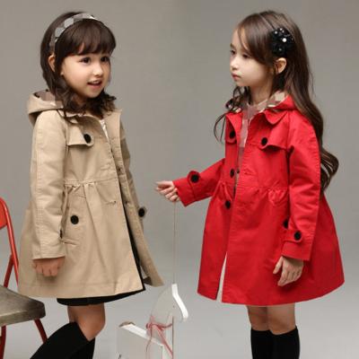 China 2021 Koreanr new children's gir cotton coat breathable wholesale baby clothing girls spring children's anorak children's coat long for sale